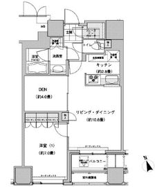 ウエストパークタワー池袋 1408 間取り図