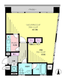 ザ・ヒルズ代々木上原 205 間取り図