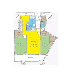 芝浦アイランド ケープタワー 27階 間取り図