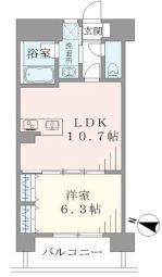 ラキャリラット日本橋 802 間取り図