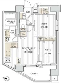 デュオヴェール飯田橋 7階 間取り図