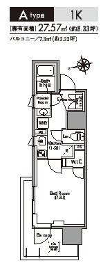 コンフォリア東新宿ステーションフロント 901 間取り図