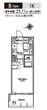 コンフォリア東新宿ステーションフロント 702 間取り図