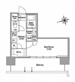 コンフォリア東新宿ステーションフロント 304 間取り図