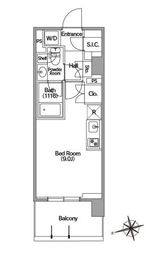 コンフォリア東新宿ステーションフロント 407 間取り図