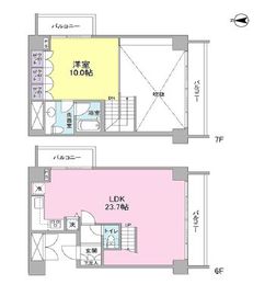 エルフレア駒沢 605 間取り図