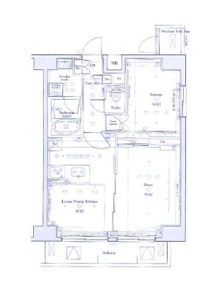 ステージグランデ芝大門 14階 間取り図