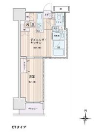 エスティメゾン錦糸町2 1404 間取り図