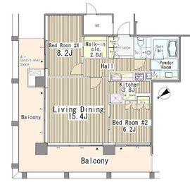 赤坂氷川町レジデンス 1502 間取り図