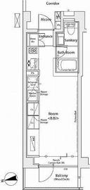 カスタリア市ヶ谷 202 間取り図