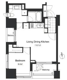 LaSante麻布十番 703 間取り図