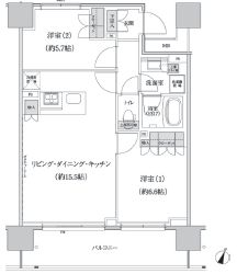 パークハビオ渋谷本町レジデンス 1204 間取り図