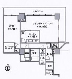 恵比寿ガーデンテラス壱番館 15階 間取り図