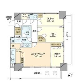 パークタワー西新宿エムズポート 15階 間取り図