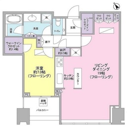 シティタワー麻布十番 8階 間取り図