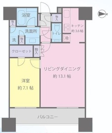 コンシェリア西新宿タワーズウエスト 24階 間取り図