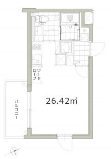 アレーロ北参道 201 間取り図