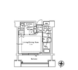 パークアクシス御茶ノ水ステージ 1322 間取り図