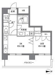 エルスタンザ白金台 803 間取り図