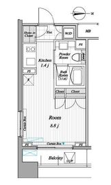 レジディア錦糸町2 804 間取り図