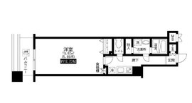 レジディア上野池之端 1102 間取り図