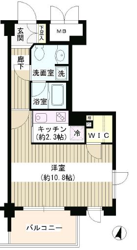 アゼリアテラス新宿 5階 間取り図