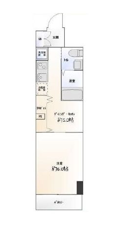エステムプラザ日本橋レジェンド 3階 間取り図