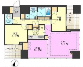 D'グラフォート清澄白河 19階 間取り図