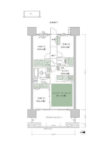 シティテラス品川イースト 7階 間取り図