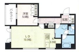 プライムメゾン銀座イースト 401 間取り図