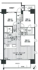 リビオ目黒ザ・プレイス 13階 間取り図