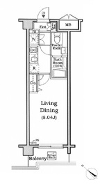 BPRレジデンス代々木初台 205 間取り図