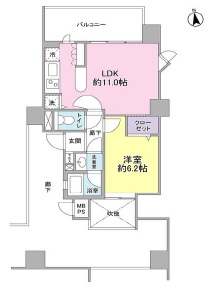 インザガーデン 606 間取り図