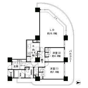 リバーポイントタワー 3110 間取り図