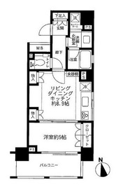 パークハウス麻布十番アーバンス 3階 間取り図