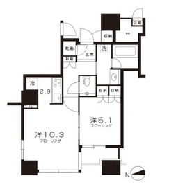 ザ・タワーズ台場 ウエスト 6階 間取り図