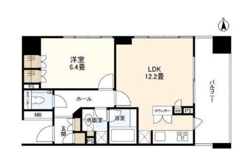 クオリアYZ恵比寿 5階 間取り図