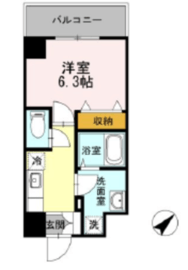 ヒルフラット大崎 302 間取り図