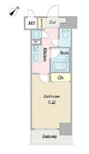 プロシード都立大学 702 間取り図