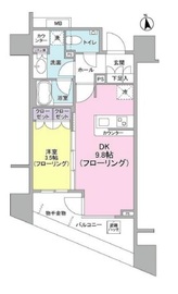 クオリア恵比寿パークフロント 9階 間取り図