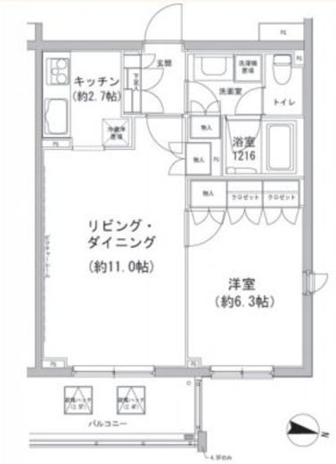 ヒューリックコート雪が谷 320 間取り図