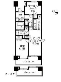 シャンピアグランデ深沢 204 間取り図