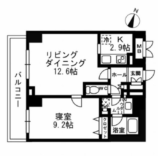パークフラッツ学芸大学 608 間取り図
