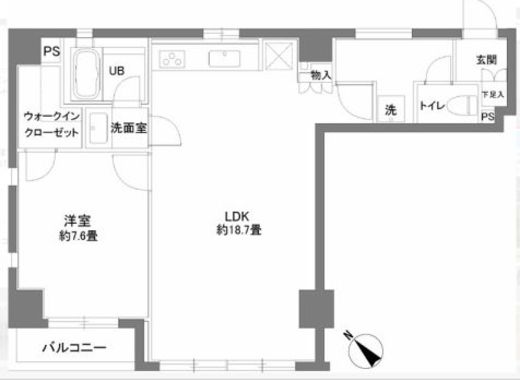 カスタリアお茶の水 401 間取り図