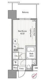 レジディア東銀座 812 間取り図