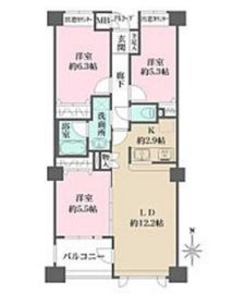 アボリアスコート笹塚 W302 間取り図