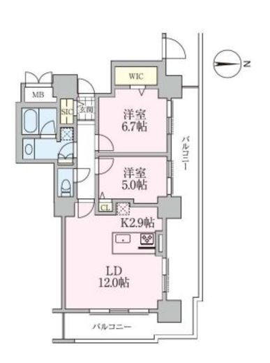 ロイヤルパークスタワー南千住 1817 間取り図