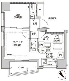 シティハウス文京茗荷谷 7階 間取り図