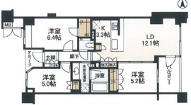 ジオ目黒 6階 間取り図