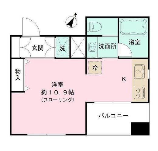 ブロッサムツクダ 401 間取り図